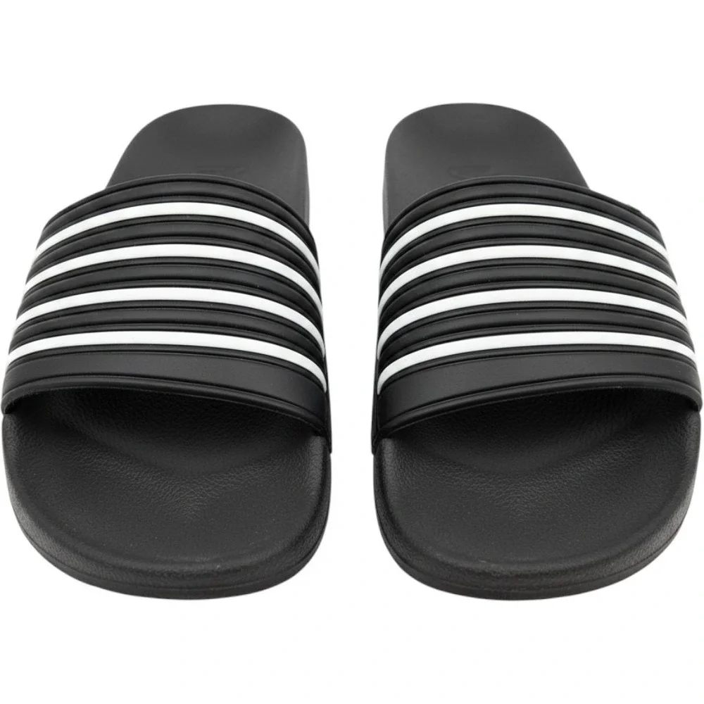 Pro Player Unisex Soccer Black White Striped Sandals Slides XL 12/13